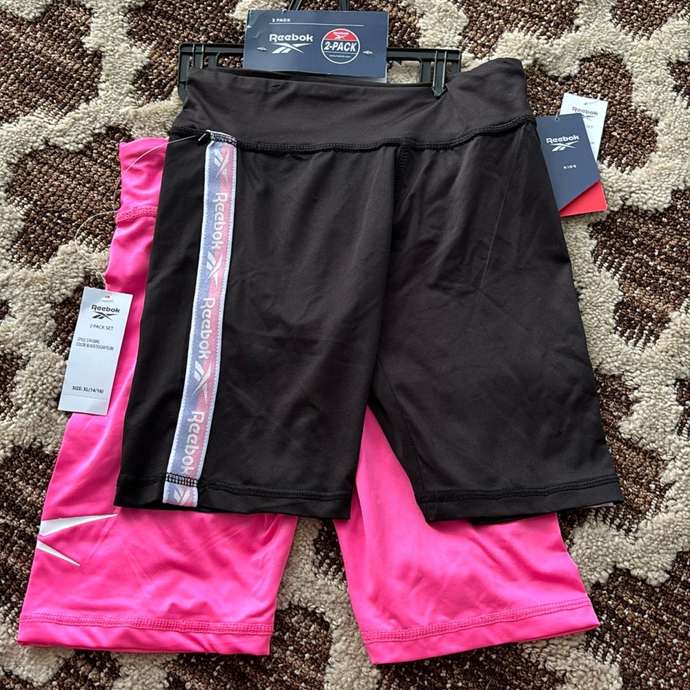 Reebok Kids 2 Pack Set Biker Dance Shorts